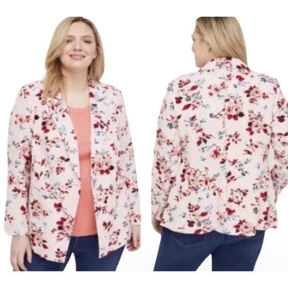 Lane Bryant Women’s Size 16 Floral The Bryant Structured Classic Blazer‎ Jacket - Picture 16 of 16